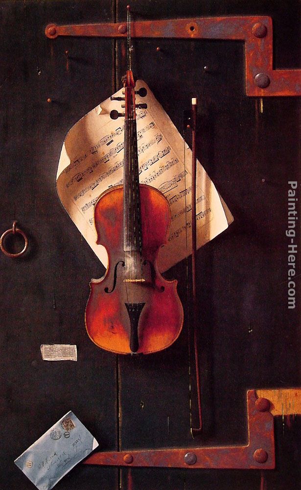 The Old Violin painting - William Michael Harnett The Old Violin art painting
